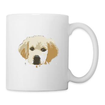 Chiot de dessin créatif Golden Retriever - Mug blanc - blanc - Droite