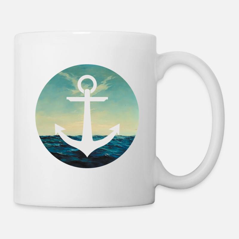 Meer Kreisrund / Sea circular - Tasse - Weiß
