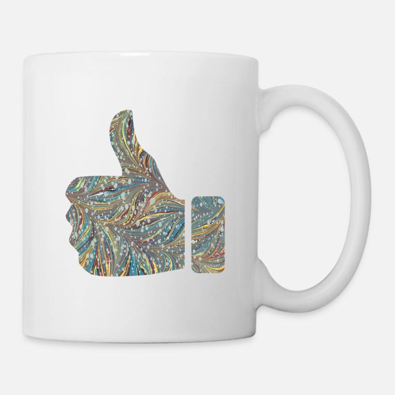 handzeichen like e 201 - Tasse - Weiß