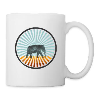 Eléphant - Mug blanc - blanc - Droite