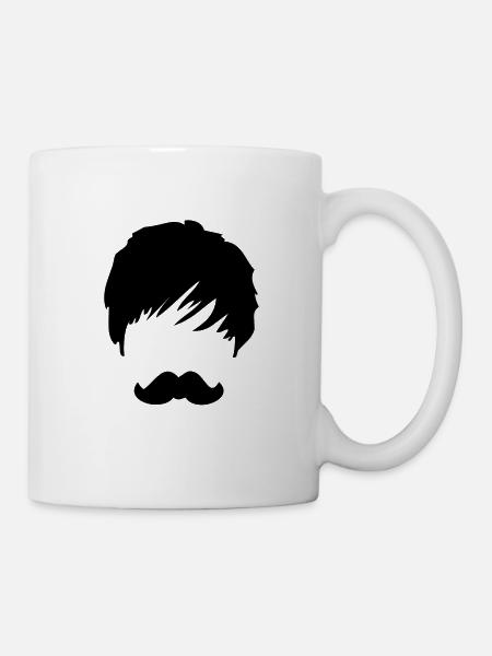 A black mustache on the face - Mug - white