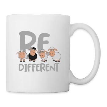 Be different Schafe: Einzigartiges schwarzes Schaf - Tasse - Weiß - Rechts