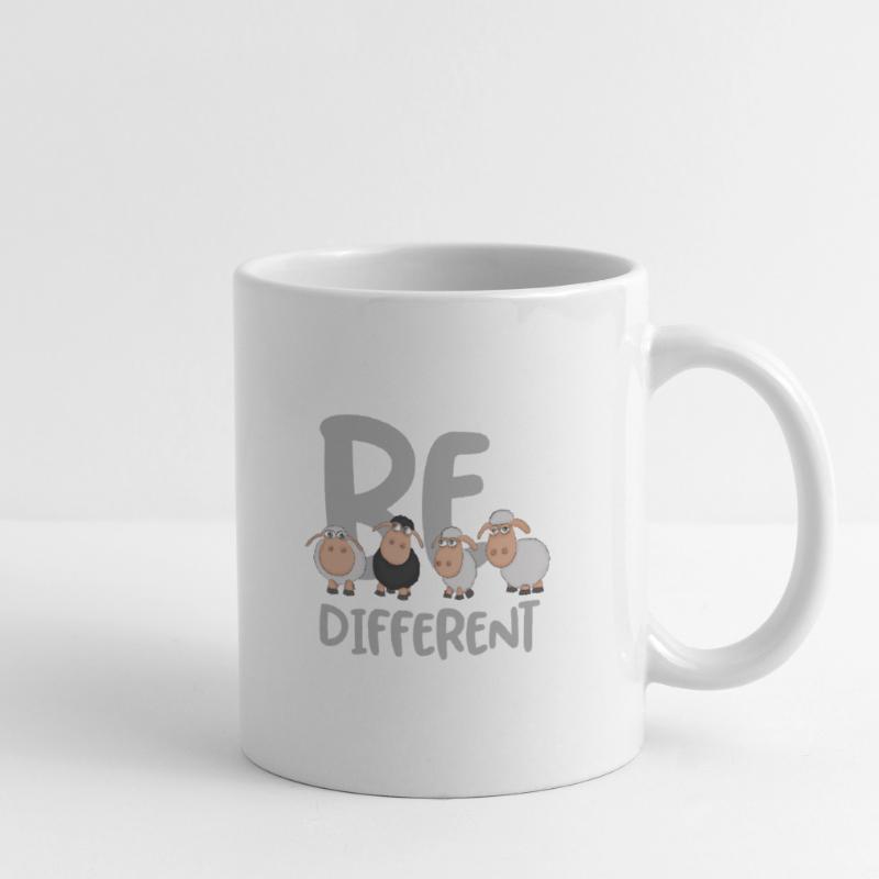Be different Schafe: Einzigartiges schwarzes Schaf Tasse