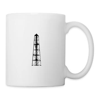 Une tour de pétrole de l'industrie et de l'économie - Mug blanc - blanc - Droite