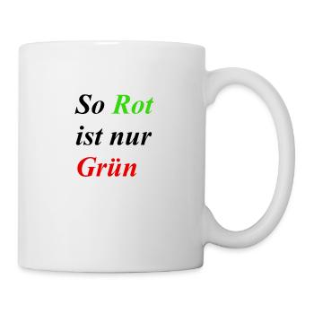 rouge vert - Mug blanc - blanc - Droite