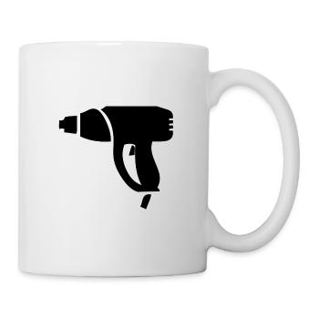 Eine Bohrmaschine für die Baustelle - Tasse - Weiß - Rechts