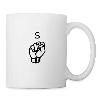 Mit Zeichensprache sprechen ist cool - Tasse - Weiß - Rechts
