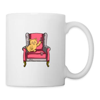 MY LOVED CAT - UN CHAT BIEN DIT FUCK YOU - Mug blanc - blanc - Droite
