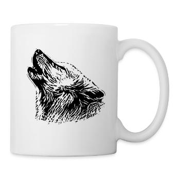 Loup - Mug blanc - blanc - Droite