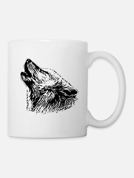 Loup - Mug blanc - blanc