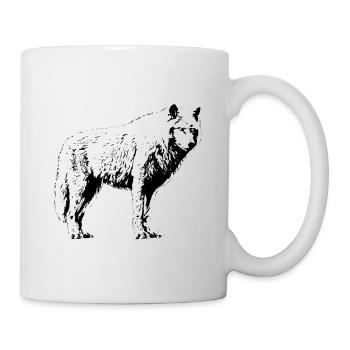 Loup - Mug blanc - blanc - Droite
