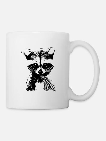 Waschbär - Tasse - Weiß