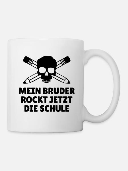 Bruder Schulanfang Erste Klasse - Tasse - Weiß