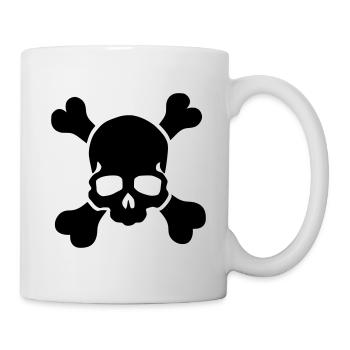 Jolly Roger skull and crossbones Jolly Roger - Mug - white - Right