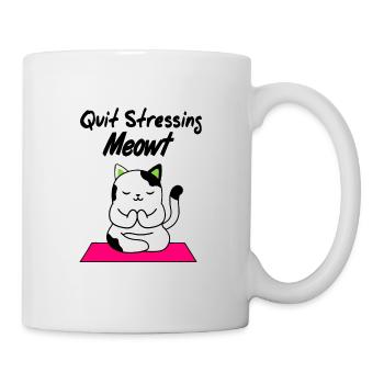 Katzen Sommer Lustig Handkoffer Kätzchen Geschenk - Tasse - Weiß - Rechts