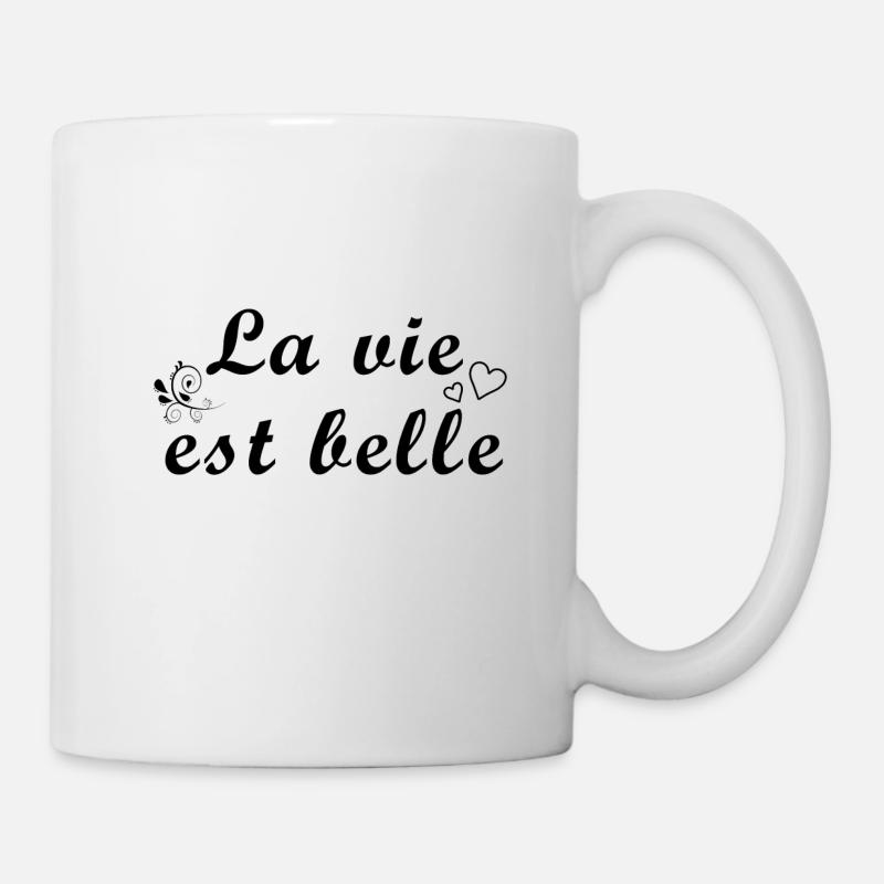 La vie est belle - Mug blanc - blanc