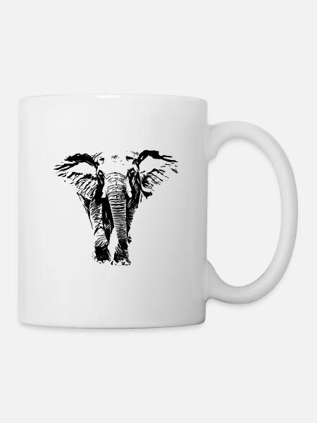 elephant - Mug - white