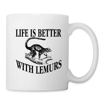 Lemur - Tasse - Weiß - Rechts
