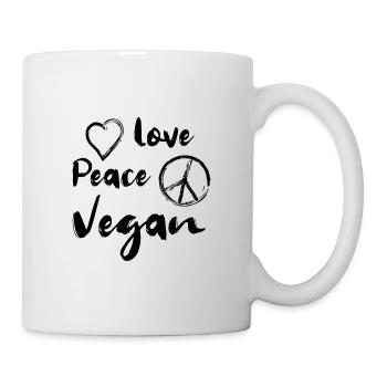 Illustration Grunge Vintage Vegan Design - Mug - white - Right