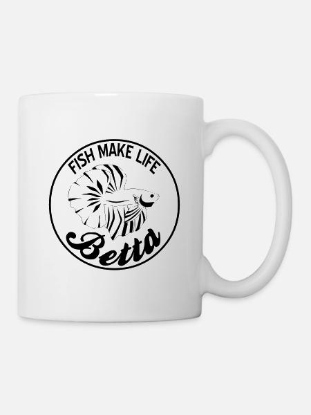 Kampffisch Fisch Aquaristik - Tasse - Weiß