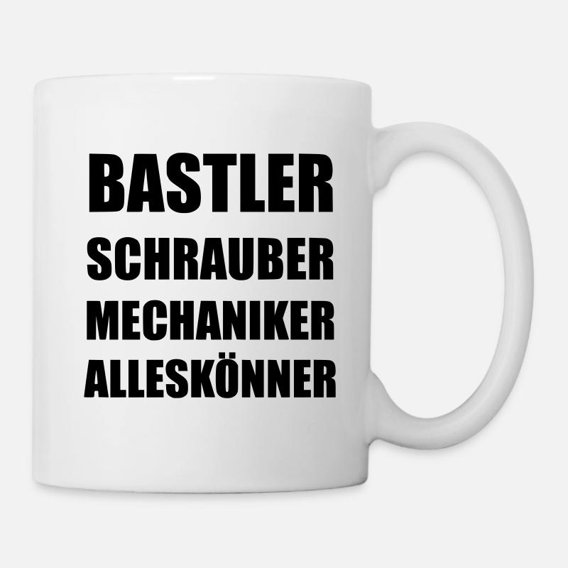 Bastler Schrauber Mechaniker - Tasse - Weiß