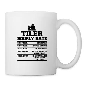 Carreleur - Mug blanc - blanc - Droite