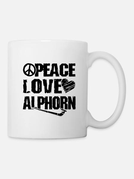 Alphorn - Tasse - Weiß