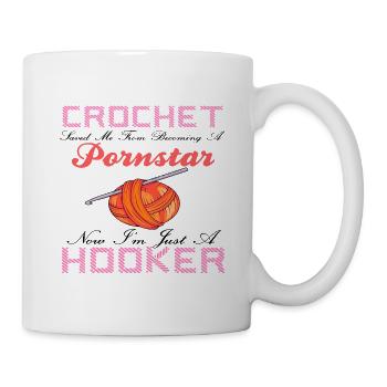Häkeln - Tasse - Weiß - Rechts