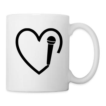 Les chanteurs adorent le micro - Mug blanc - blanc - Droite
