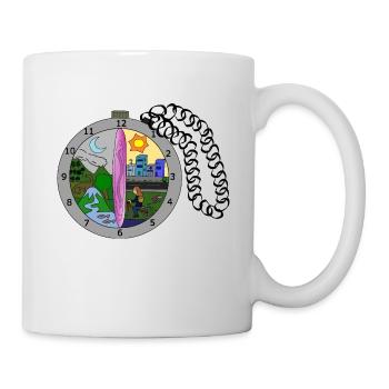 Zeitreise Uhr - Tasse - Weiß - Rechts