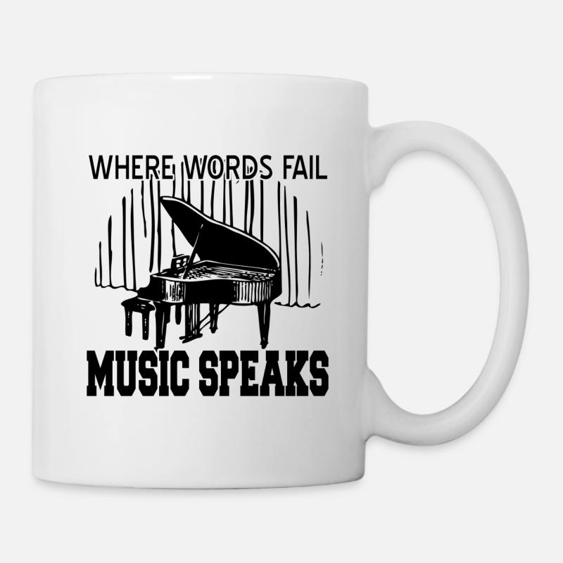 Klavier - Tasse - Weiß