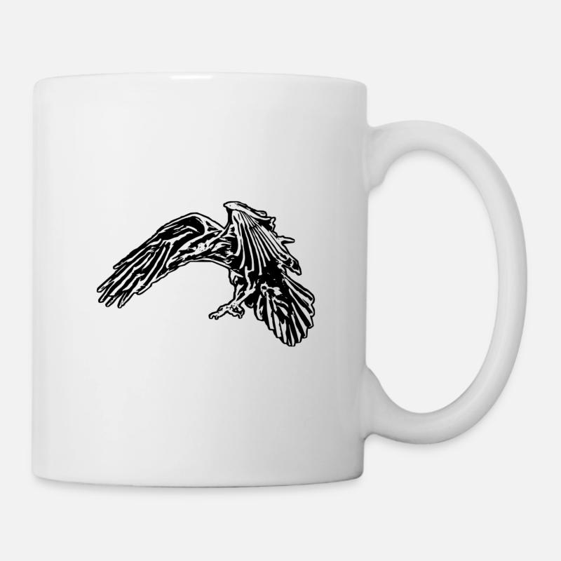 Rabe - Tasse - Weiß