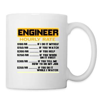 Ingénieur Bürgerlich Baumeister Génie mécanique Mathématiques - Mug blanc - blanc - Droite