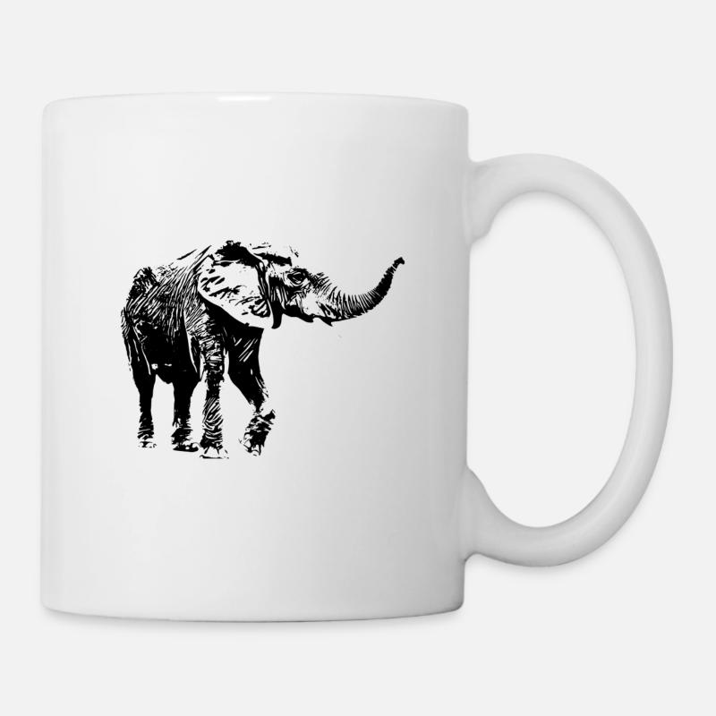 Elefant - Tasse - Weiß