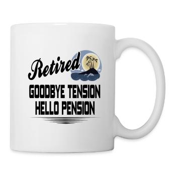 Rente Retire Senior Rentner Rentnerin Geschenkide - Tasse - Weiß - Rechts