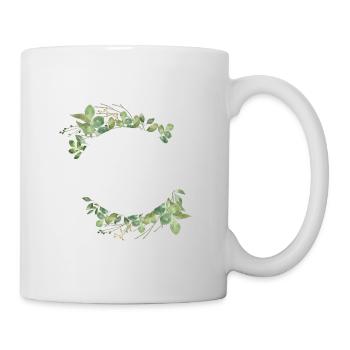 Customizable Floral Wreath Round - Mug - white - Right