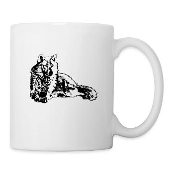 Loup - Mug blanc - blanc - Droite