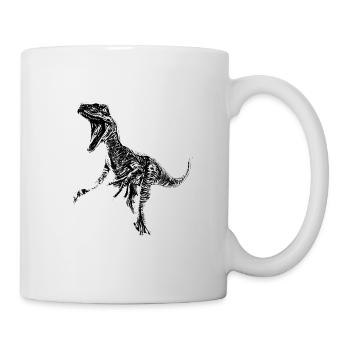 Velociraptor - Tasse - Weiß - Rechts