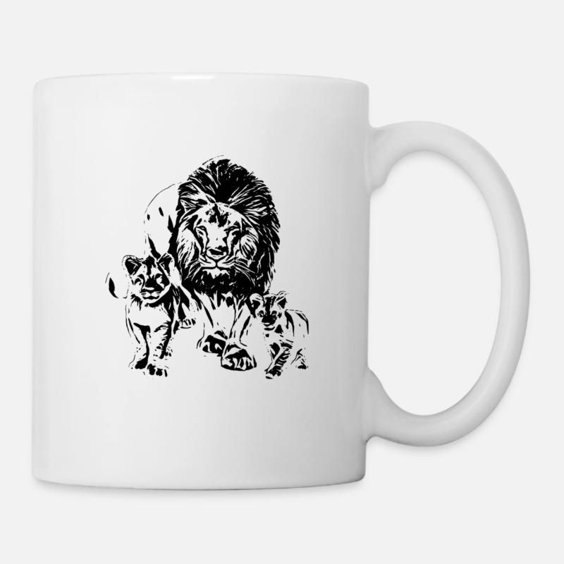 Löwen - Tasse - Weiß