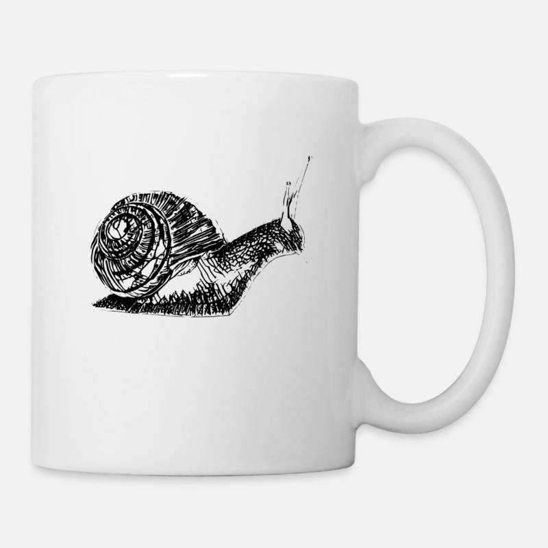 Schnecke - Tasse - Weiß