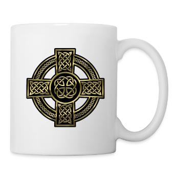 Celtic Cross T-Shirt - Mug - white - Right