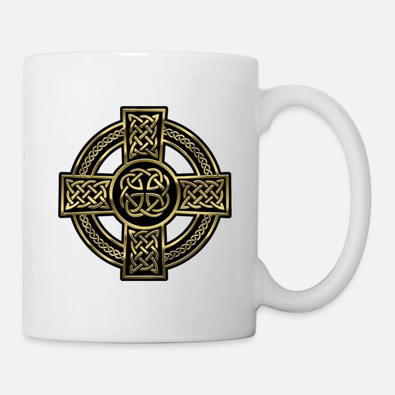 Irlande Design Croix Celtique - Mug blanc - blanc