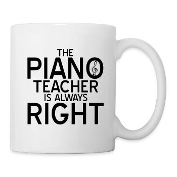 Piano - Mug blanc - blanc - Droite