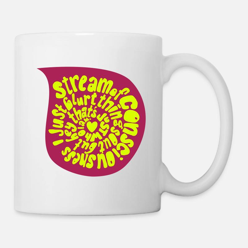 jet de conscience dans une gouttelette - Mug blanc - blanc