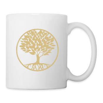 Lebensbaum Gold - Tasse - Weiß - Rechts