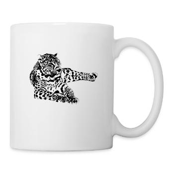 Leopard - Tasse - Weiß - Rechts