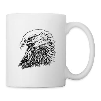 Adler - Tasse - Weiß - Rechts