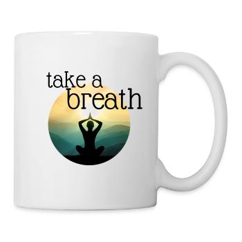 take a breath (yoga) - Mug - white - Right