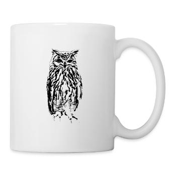 hibou - Mug blanc - blanc - Droite