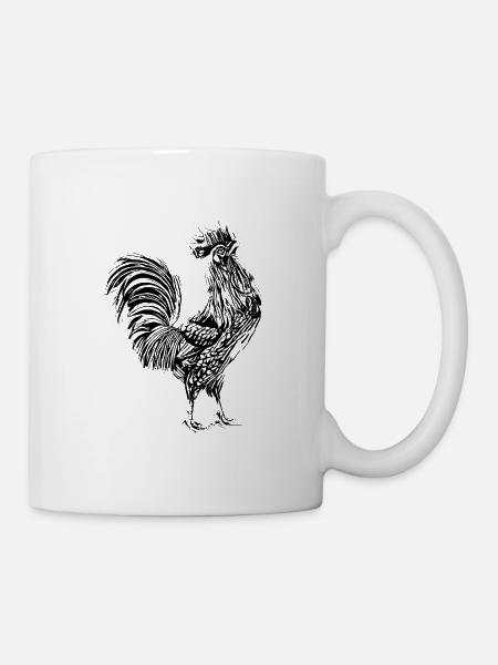 Hahn - Tasse - Weiß